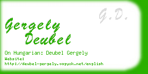 gergely deubel business card